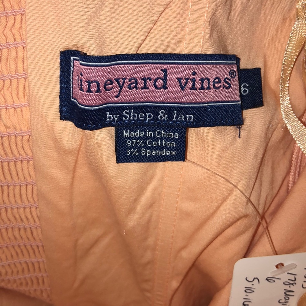 Vineyard Vines Strapless Peach A-Line Dress - Picture 5 of 5